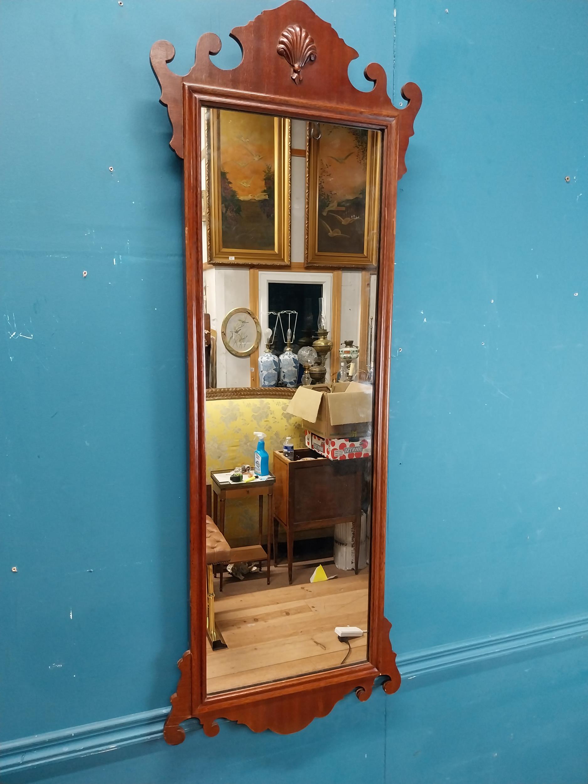 Mahogany pier mirror in the Georgian style. {117 cm H x 40 cm W}. - Image 4 of 4