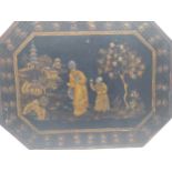 19th C. Japanese lacquered wall plaque. {41 cm H x 53 cm W}.