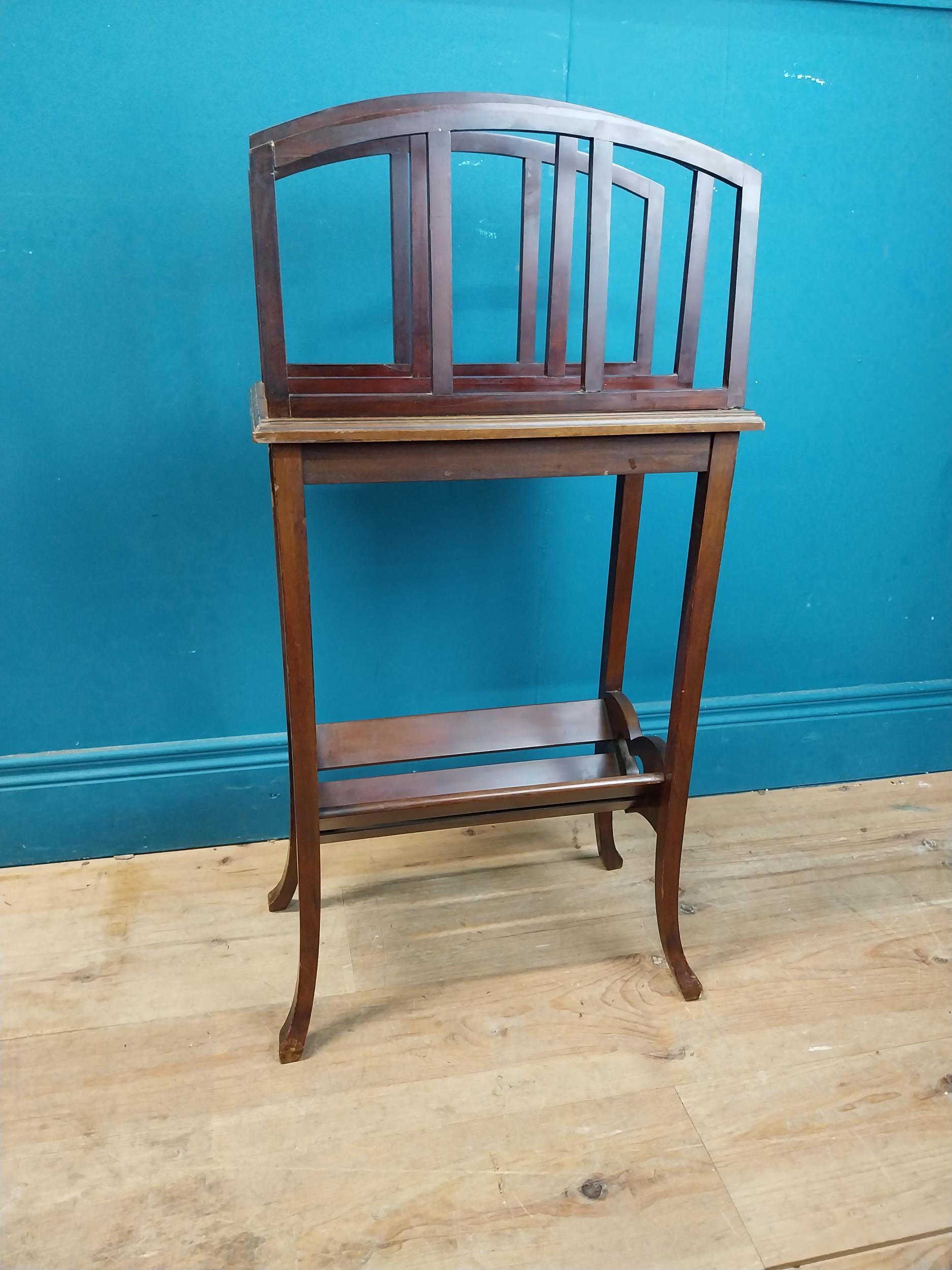 Edwardian mahogany magazine rack {82 cm H x 46 cm W x 26 cm D}. - Image 2 of 6