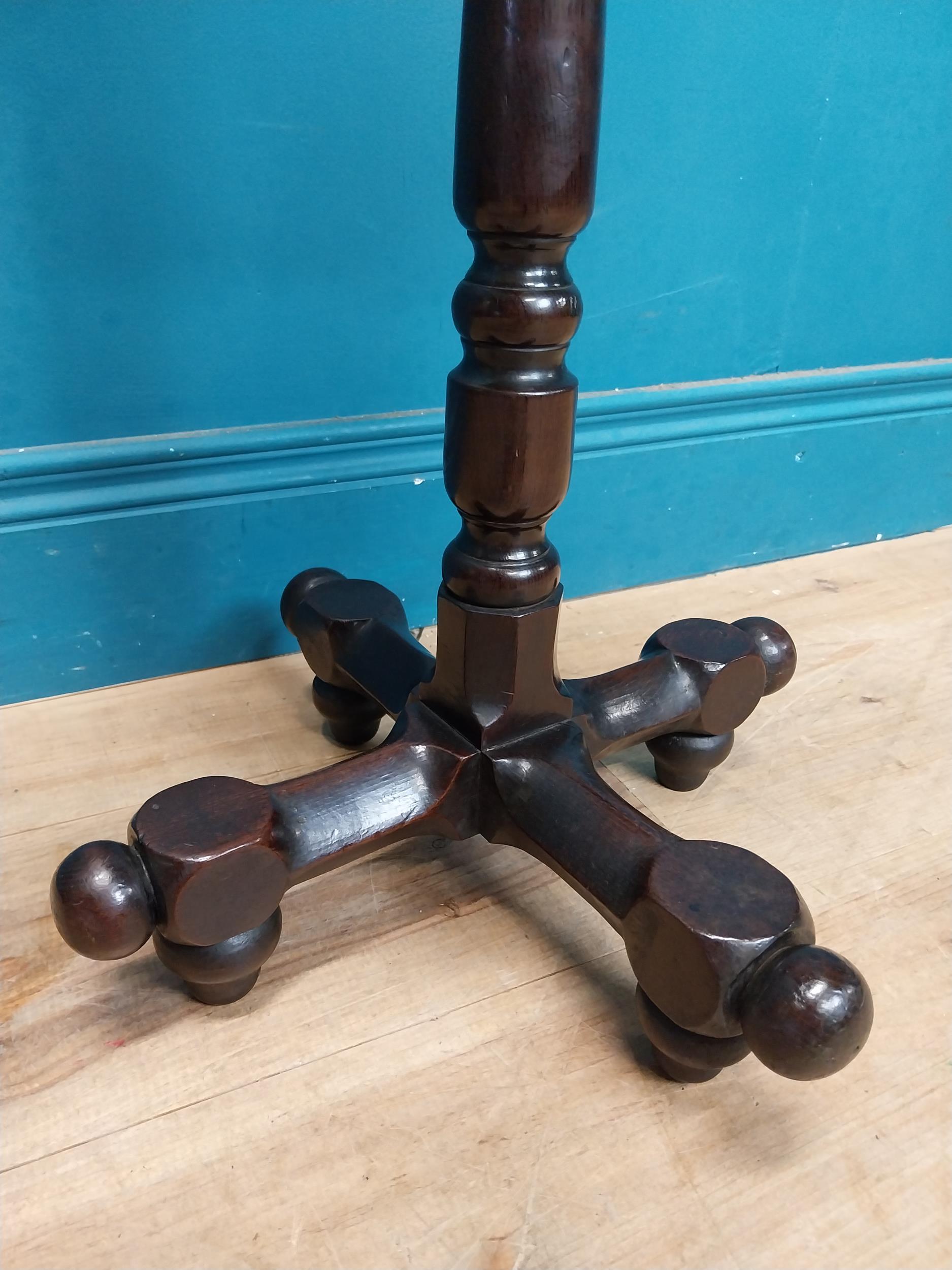 Rare 19th C. fruitwood wine table with octagonal top on turned column in the Aesthetic movement - Image 5 of 8