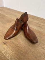 19th century wooden shoe lasts {L 27cm x W 10cm }.