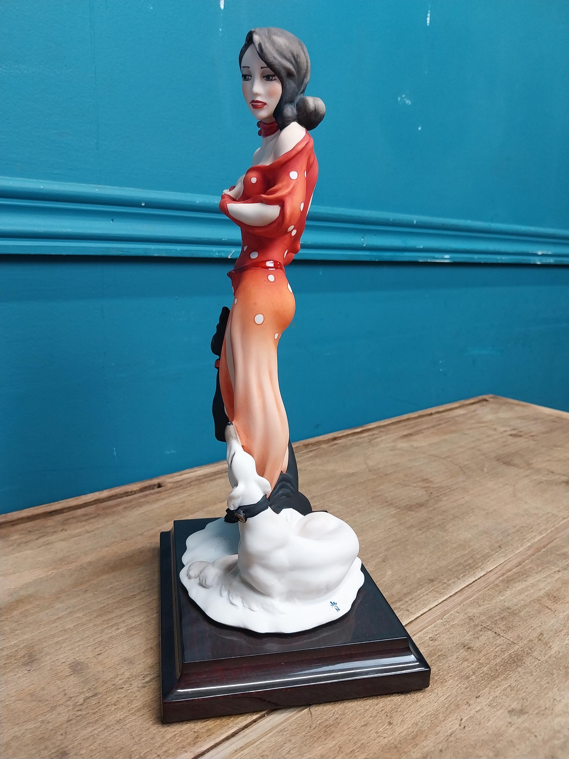 Italian ceramic model of Tatiana Lady with Dogs by Giuseppe Armani- Florence 2008 Figurine of the - Image 7 of 8