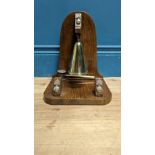 Fusilers Enniskillen brass gong with striker {26 cm H x 22 cm W x 19 cm D}.