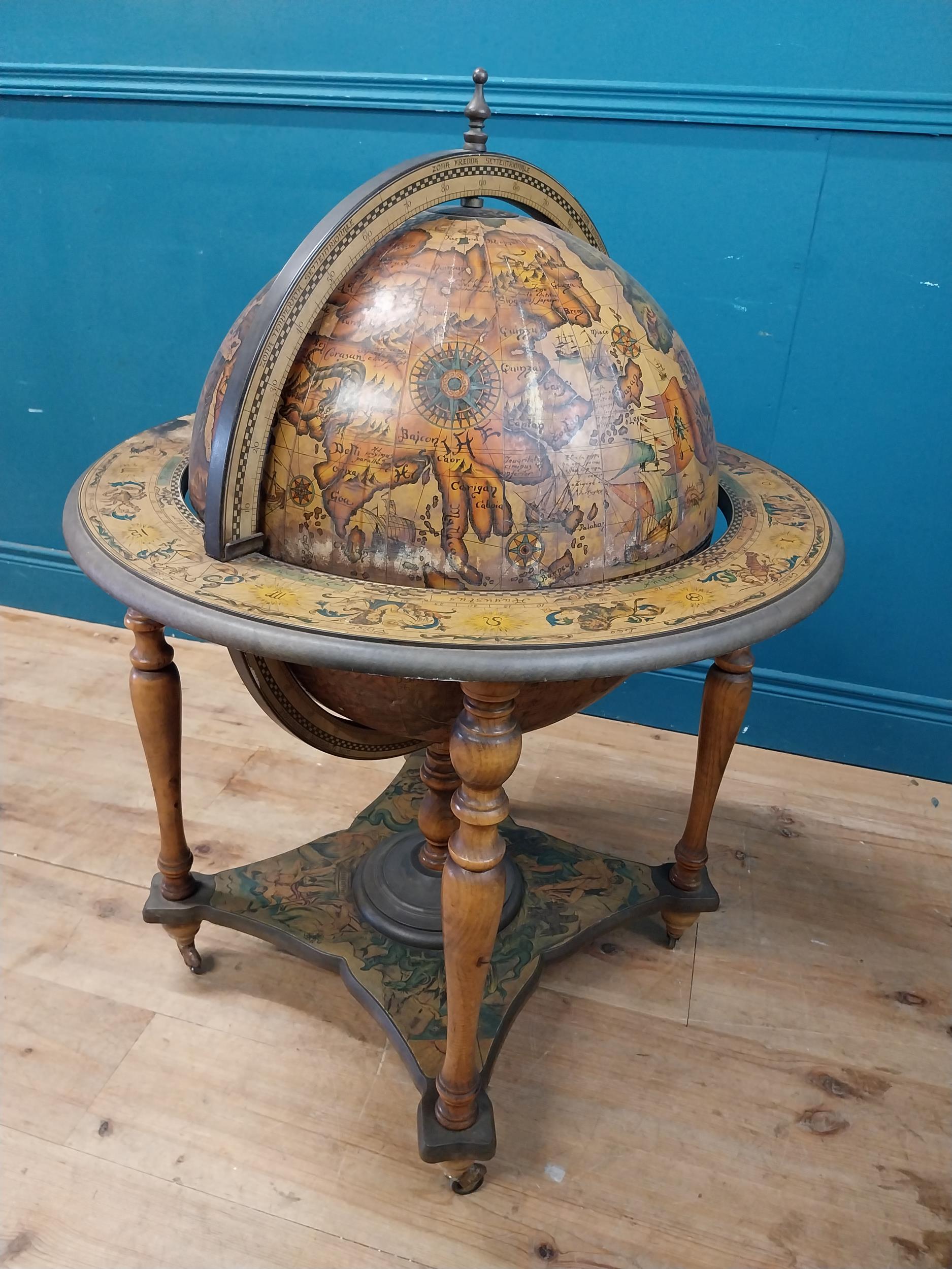 Drinks cabinet in the form of a World Globe {100 cm H x 75 cm Dia.}. - Image 8 of 9