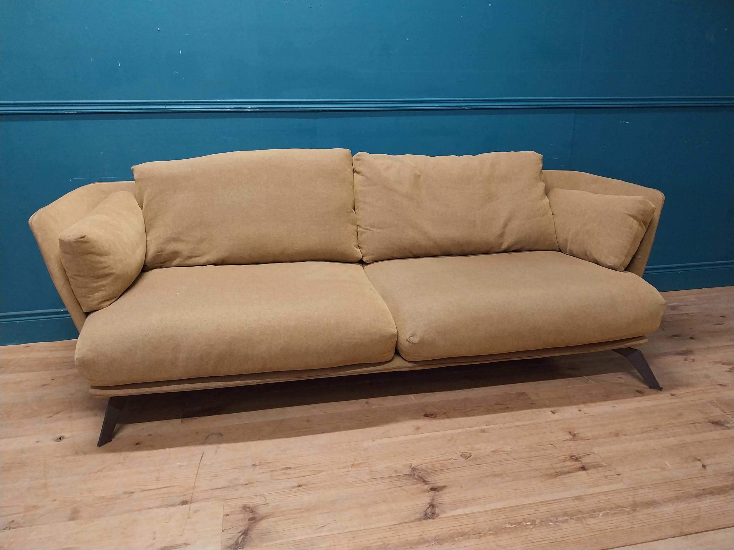 Arketipo Nordic fabric upholstered designer sofa raised on splayed feet. {69 cm H x 222 cm W x 92 cm - Image 3 of 4