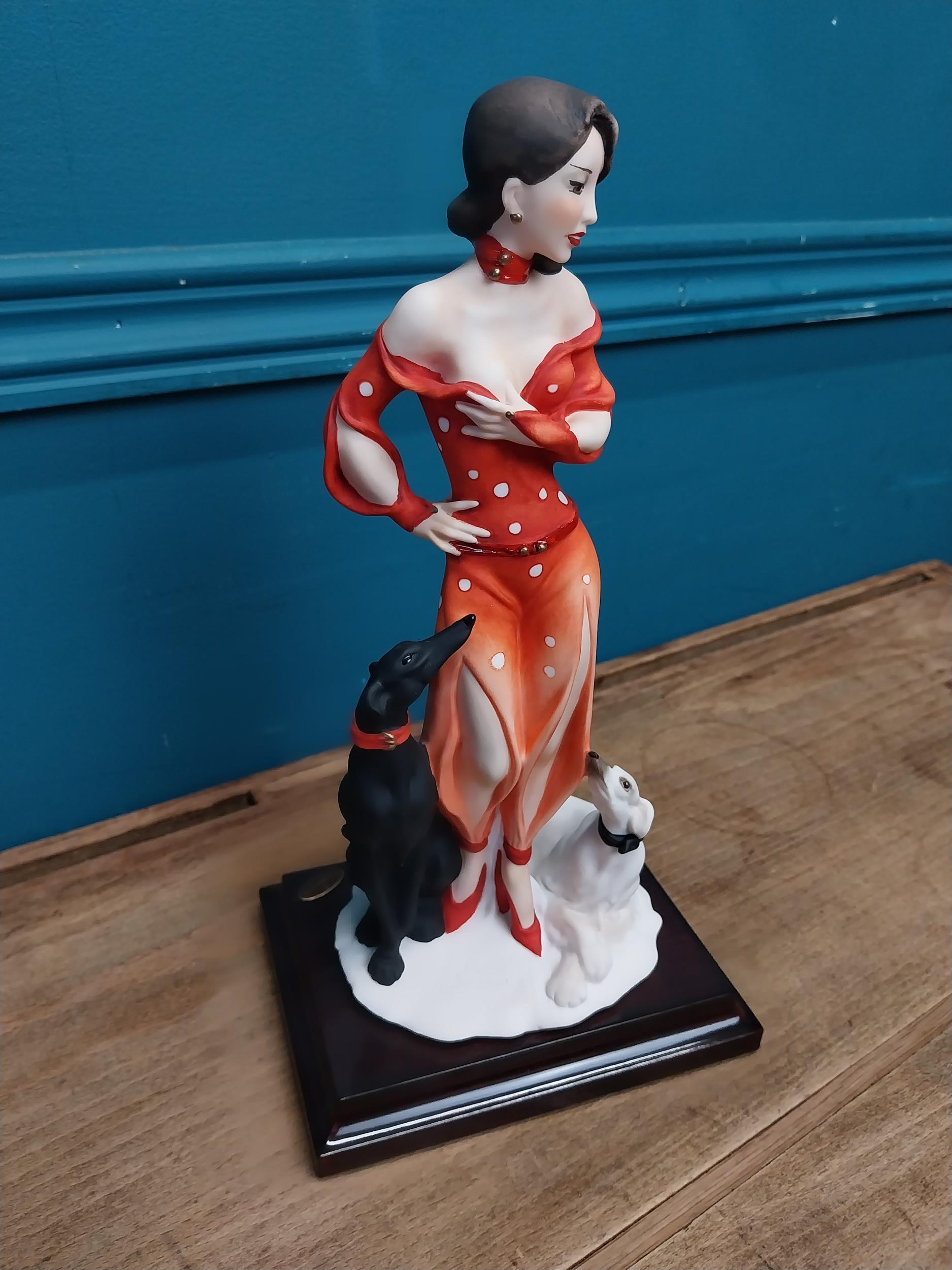 Italian ceramic model of Tatiana Lady with Dogs by Giuseppe Armani- Florence 2008 Figurine of the - Image 2 of 8