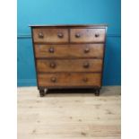 19th C. mahogany chest of drawers two short drawers above three long drawers {110 cm H x 110 cm W