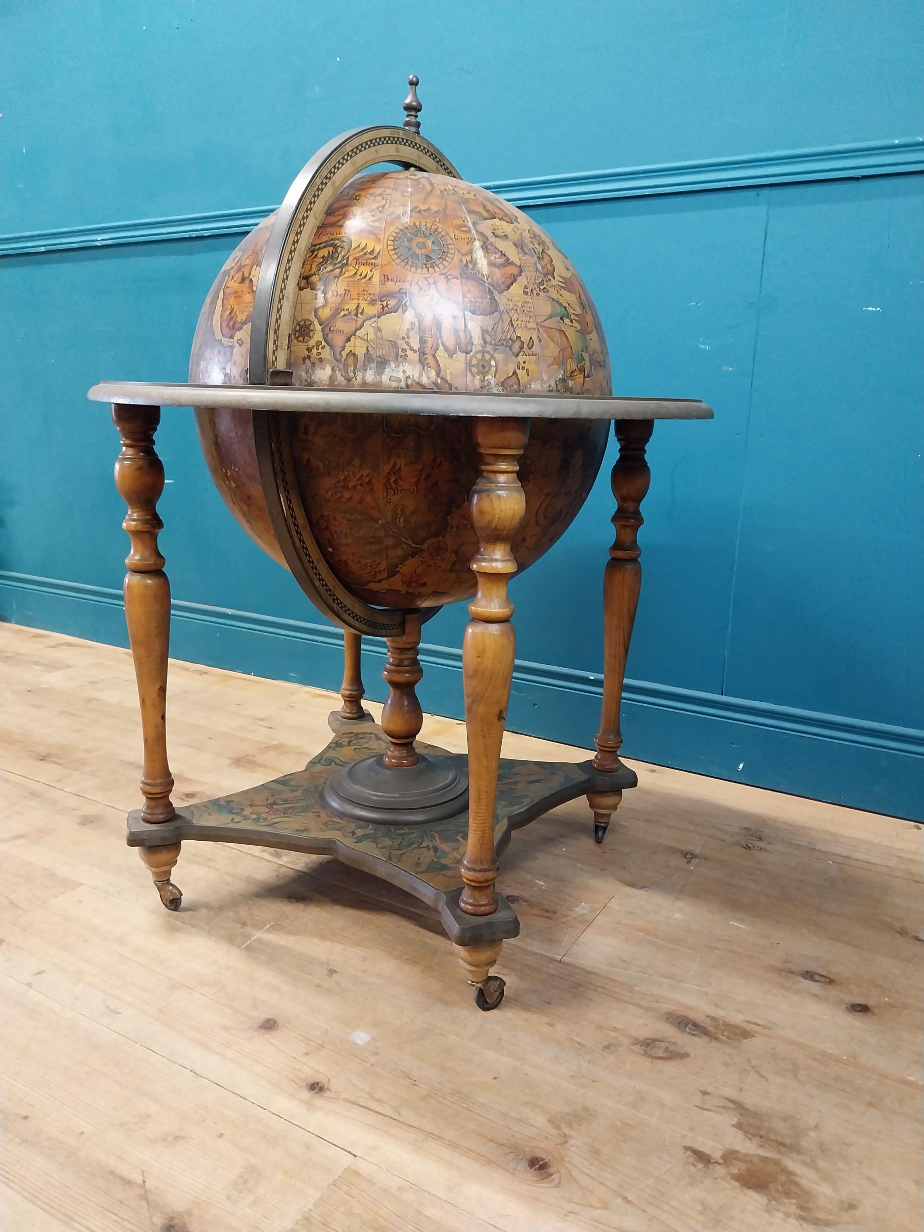 Drinks cabinet in the form of a World Globe {100 cm H x 75 cm Dia.}. - Image 5 of 9