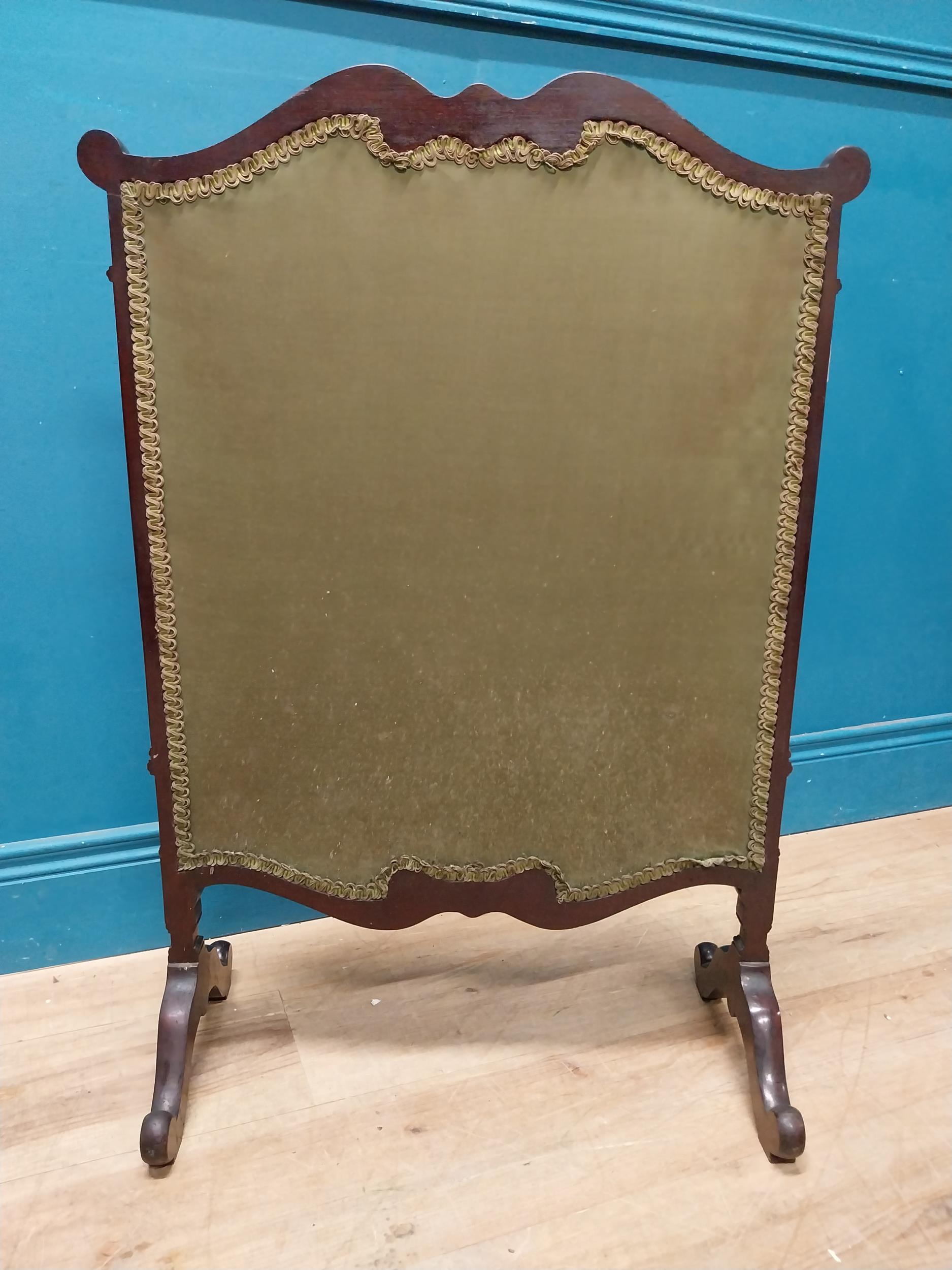 Edwardian mahogany fire screen {82 cm H x 55 cm W x 30 cm D}. - Image 5 of 5