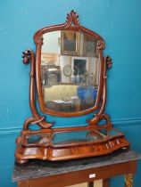 William IV mahogany dressing table mirror. {104 cm H x 84 cm W x 38 cm D}.