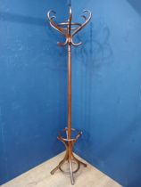 Bentwood coat and hat stand {H 186cm x W 45cm }.