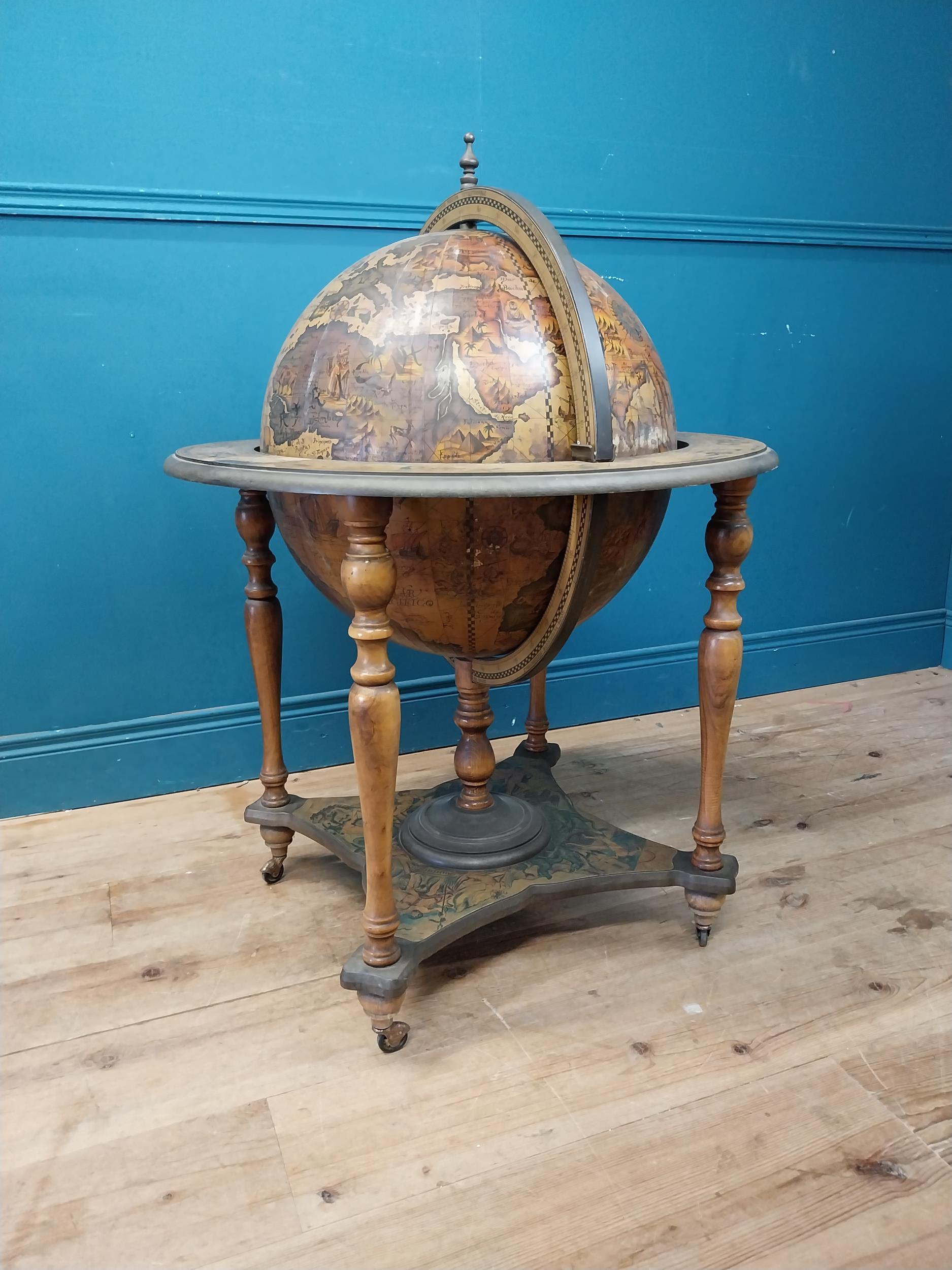 Drinks cabinet in the form of a World Globe {100 cm H x 75 cm Dia.}. - Image 4 of 9