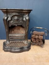 Art Deco cast iron stove {H 74cm x W 59cm x D 50cm }.