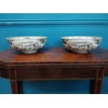 Pair of Johnson Bros ceramic bowls {11 cm H x 31 cm Dia.}.