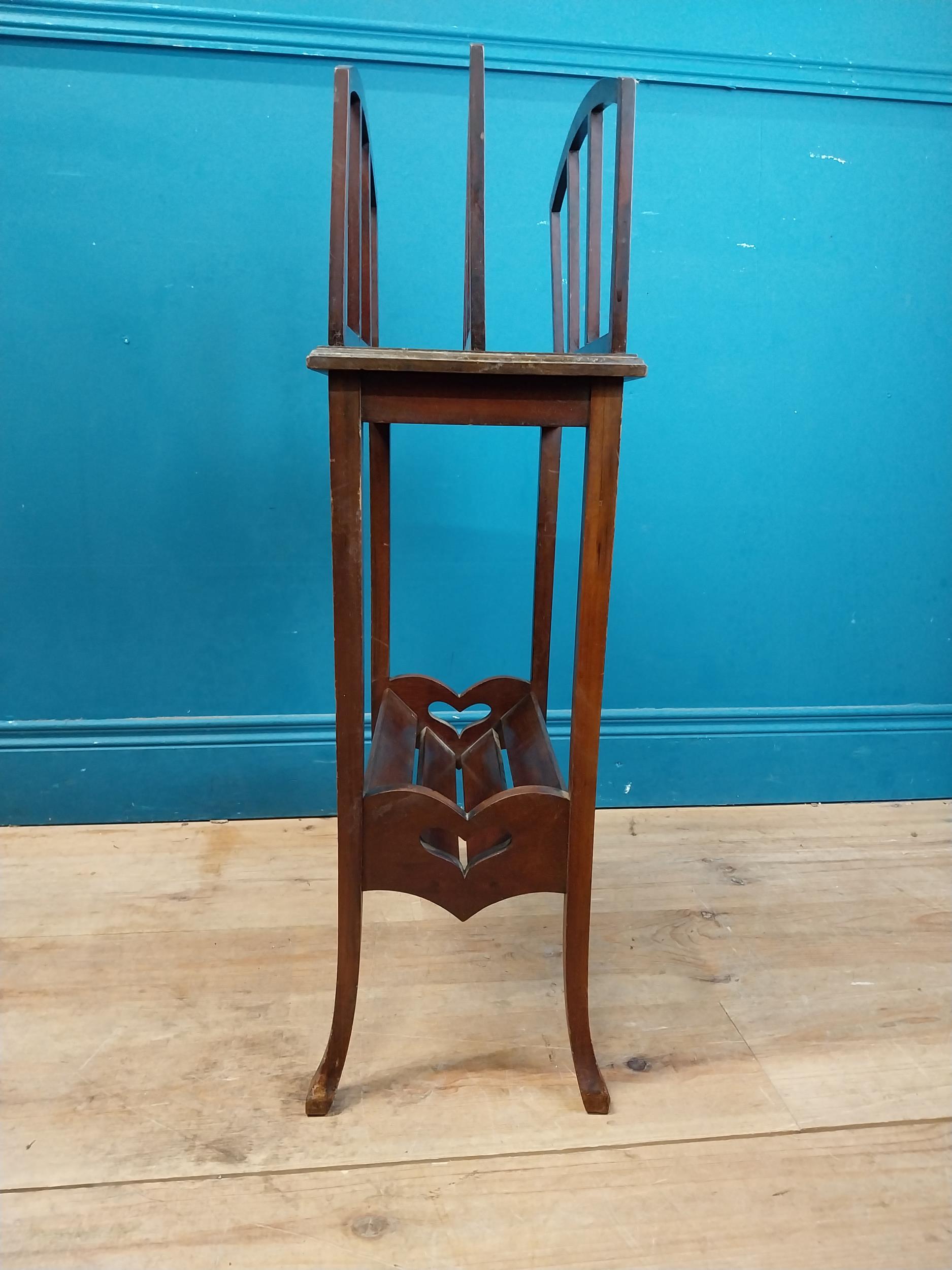 Edwardian mahogany magazine rack {82 cm H x 46 cm W x 26 cm D}. - Image 6 of 6