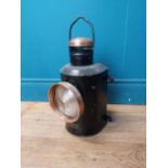 20th C. copper and metal ships lantern {45 cm H x 25 cm W x 20 cm D}.