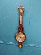 19th C. mahogany barometer L Butti Edinburgh. {98 cm H x 27 cm W}.