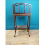 Edwardian mahogany magazine rack {82 cm H x 46 cm W x 26 cm D}.