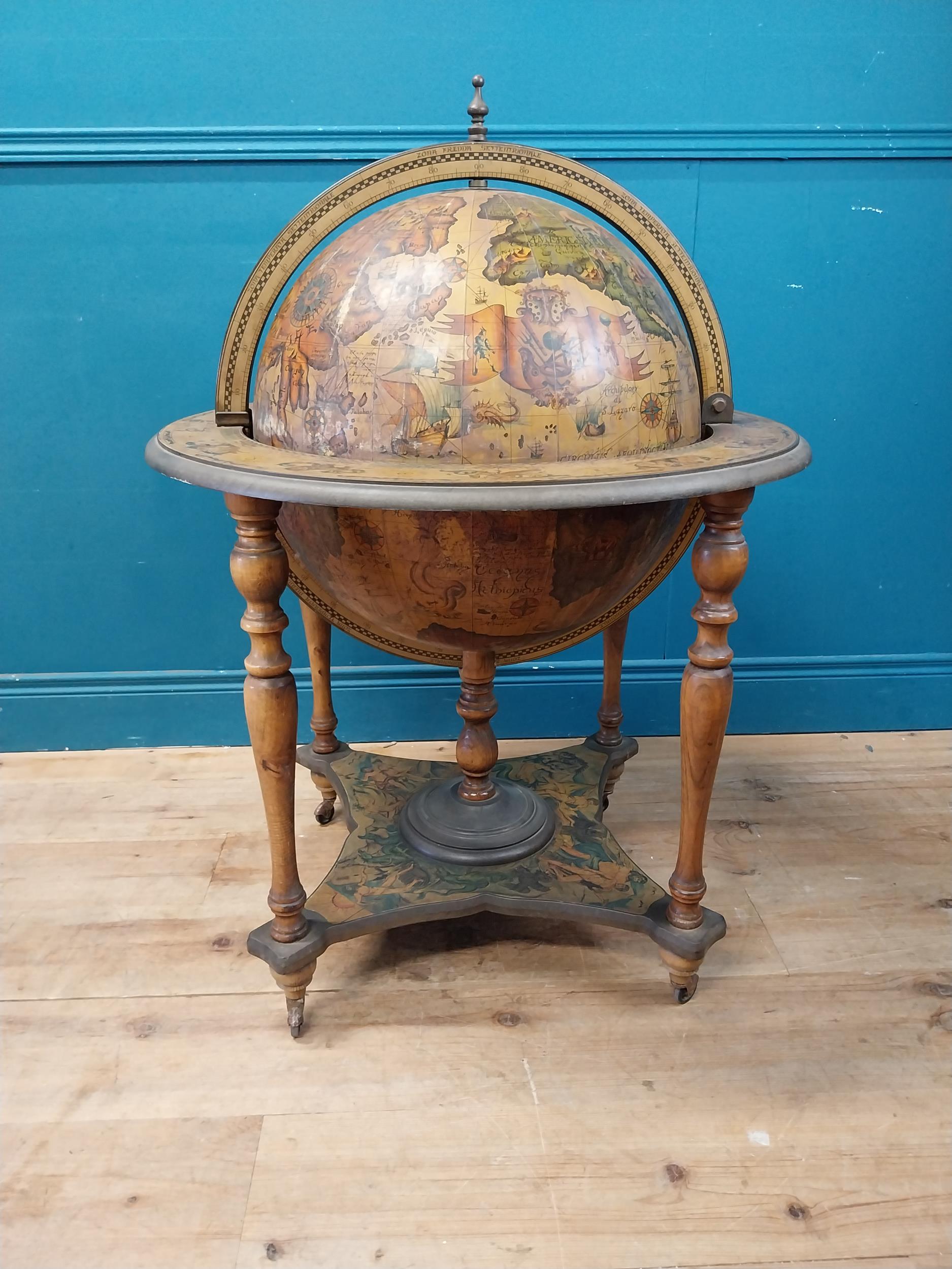 Drinks cabinet in the form of a World Globe {100 cm H x 75 cm Dia.}. - Image 9 of 9