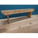 19th C. pine bench {43 cm H x 134 cm W x 26 cm D}.