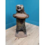 19th C. taxidermy Badger change tray {70 cm H x 34 cm W x 40 cm D}.