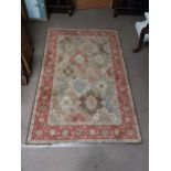 Decorative Persian carpet square. {250 cm L x 166 cm W}.