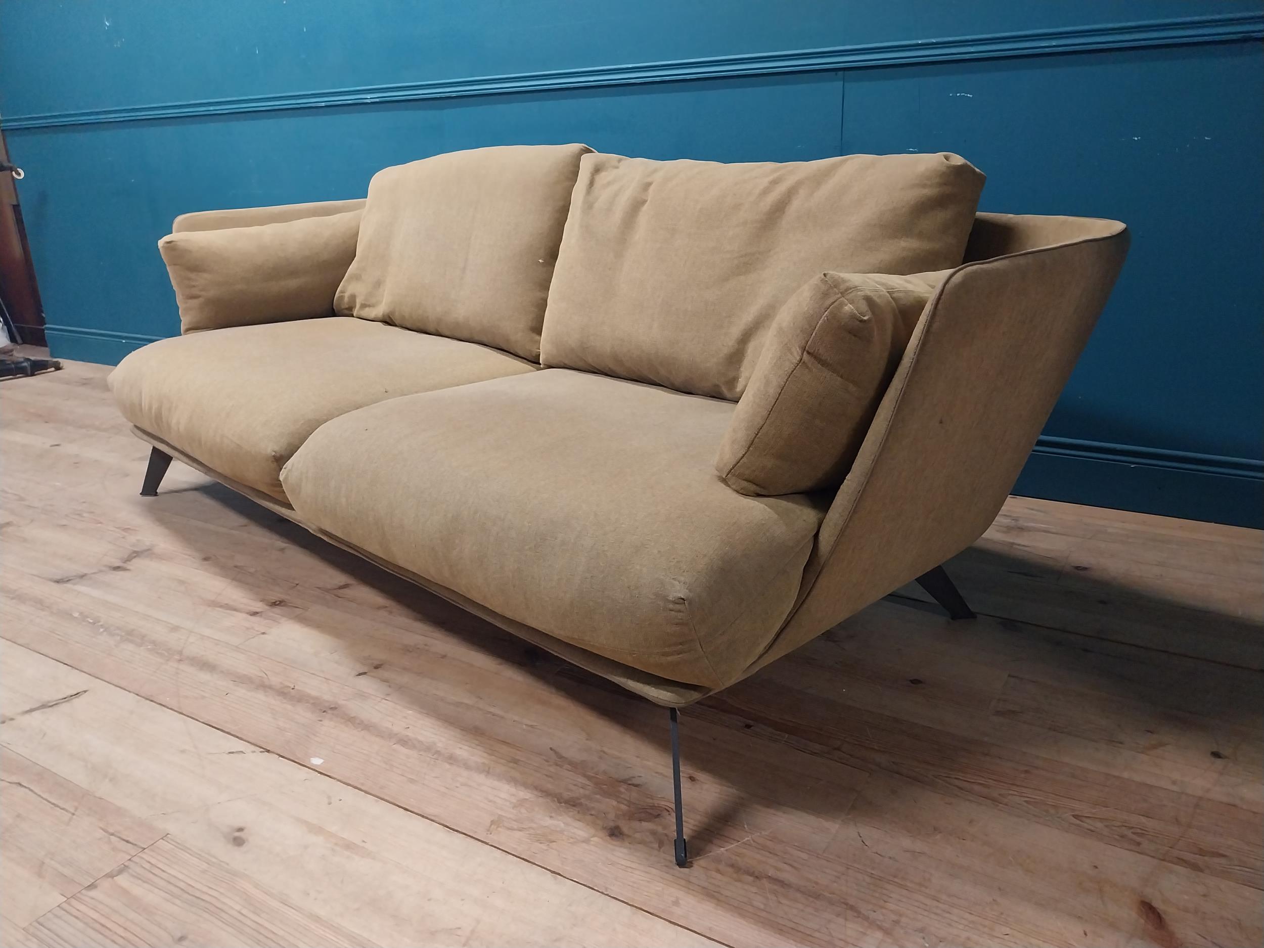 Arketipo Nordic fabric upholstered designer sofa raised on splayed feet. {69 cm H x 222 cm W x 92 cm - Image 4 of 4