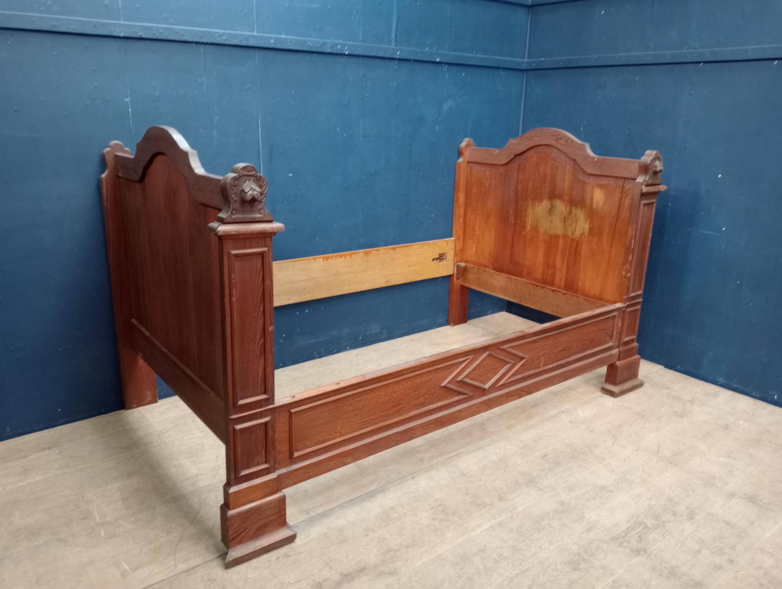 French country brown full bed frame {Inside W 112cm x D 194cm}.