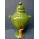 Vinaigrier hand glazed pot {H 55cm x W 34cm x D 34cm }.