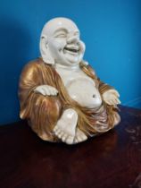 Resin model of a Buddha {26 cm H x 28 cm W x 22 cm D}.