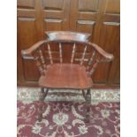 Smokers bow armchair {H 78cm x W 70cm x D 50cm }.