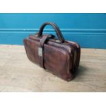 Good quality leather Doctors bag {26 cm H x 31 cm W x 14 cm D }.