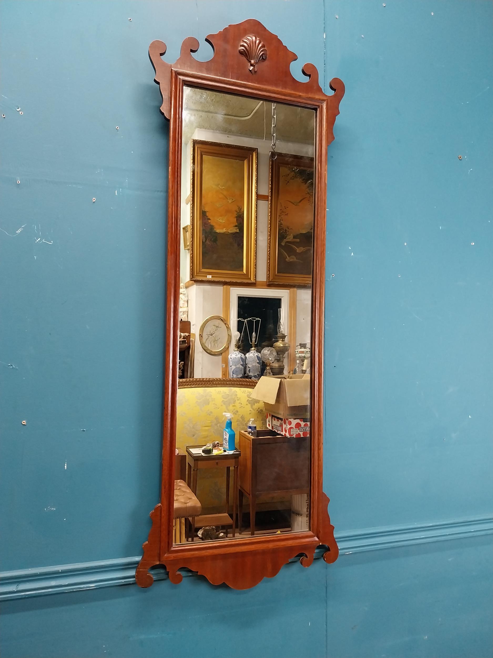 Mahogany pier mirror in the Georgian style. {117 cm H x 40 cm W}. - Image 3 of 4