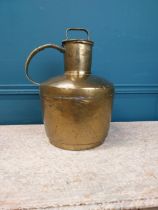 Early 20th C. brass jug {40 cm H x 27 cm W x 32 cm D}.