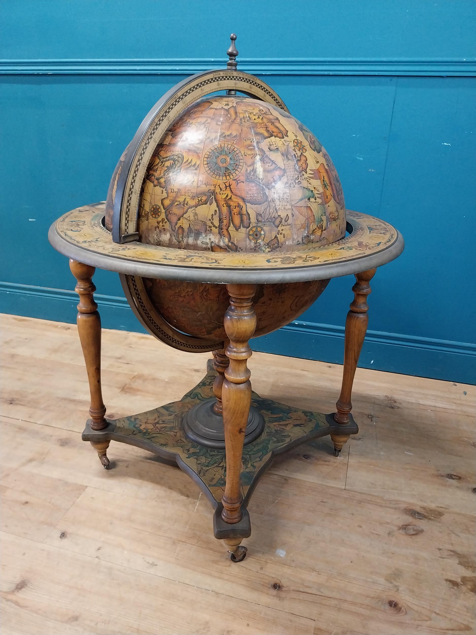 Drinks cabinet in the form of a World Globe {100 cm H x 75 cm Dia.}. - Image 7 of 9