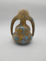 Early 20th C. French ceramic vase with two handles. {26 cm H x 20 cm W x 16 cm D}.