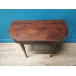 Georgian mahogany and satinwood turn over leaf table raised on square tapered legs {73 cm H x 91