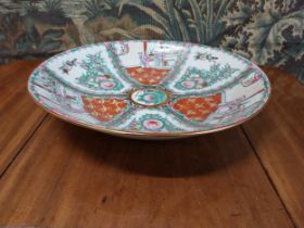 20th C. Famille rose charger dish {8 cm H x 40 cm Dia.}