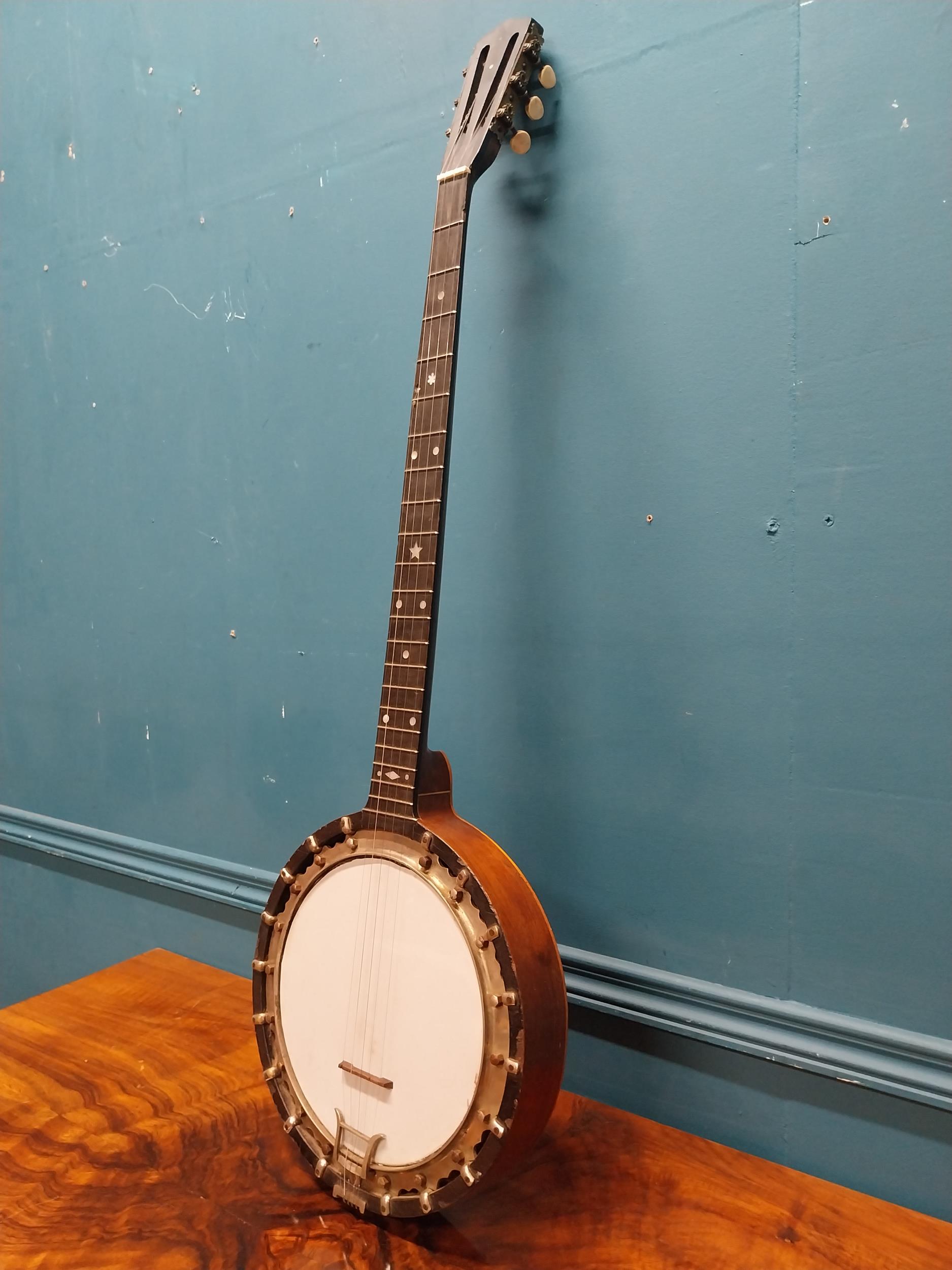 Old English five string Banjo. {93 cm L}. - Image 2 of 6