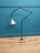 1940's industrial angle poise lamp. {92 cm H x 73 cm W x 20 cm D}.