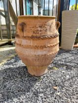 Early 20th C. terracotta olive pot {65 cm H x 48 cm Dia.}.