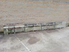 Four concrete drain sections {Each H 48cm x W 100cm x D 26cm }. (NOT AVAILABLE TO VIEW IN PERSON)