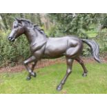Bronze statue of a Pony {H 150cm x W 190cm x D 60cm}. (NOT AVAILABLE TO VIEW IN PERSON)