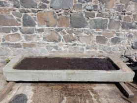 Large sandstone trough {H 16cm x W 198cm x D 78cm }. (NOT AVAILABLE TO VIEW IN PERSON)