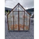 19th C. French wrought iron and glass greenhouse {174 cm H x 137 cm W x 73 cm D}.