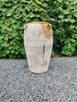 Rare 19th C. Spanish terracotta olive pot {80 cm H x 53 cm Dia.}.