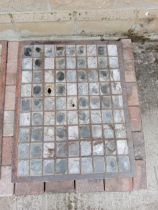 Cast iron pavement light from Farringdon road London {H 4 x 87 x 112}. (NOT AVAILABLE TO VIEW IN