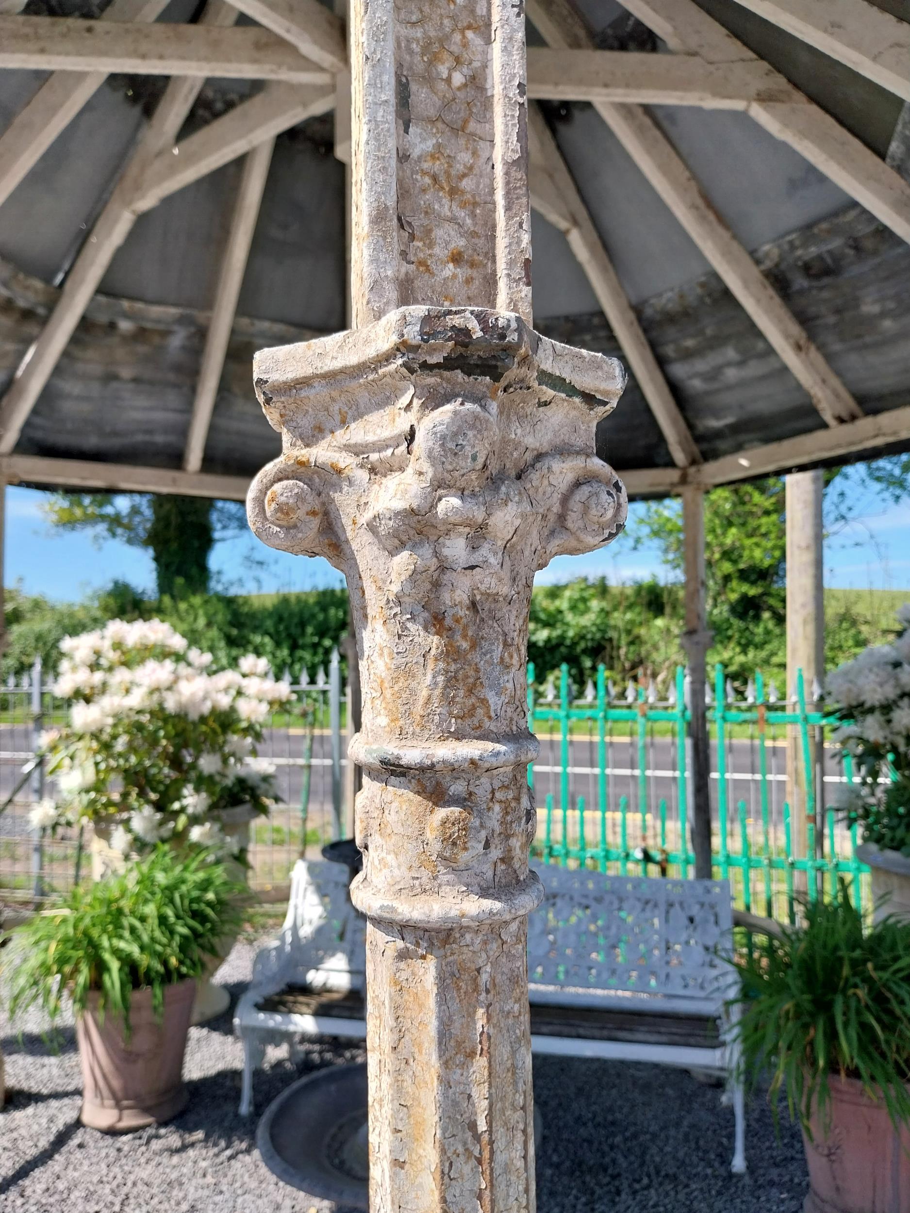 Rare 19th C. band stand with cast iron Corinthian columns, timbre frame and zinc roof originally - Image 6 of 7
