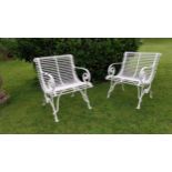 Pair of exceptional quality hand forged wrought iron Arras style arm chairs {80 cm H x 65 cm W x