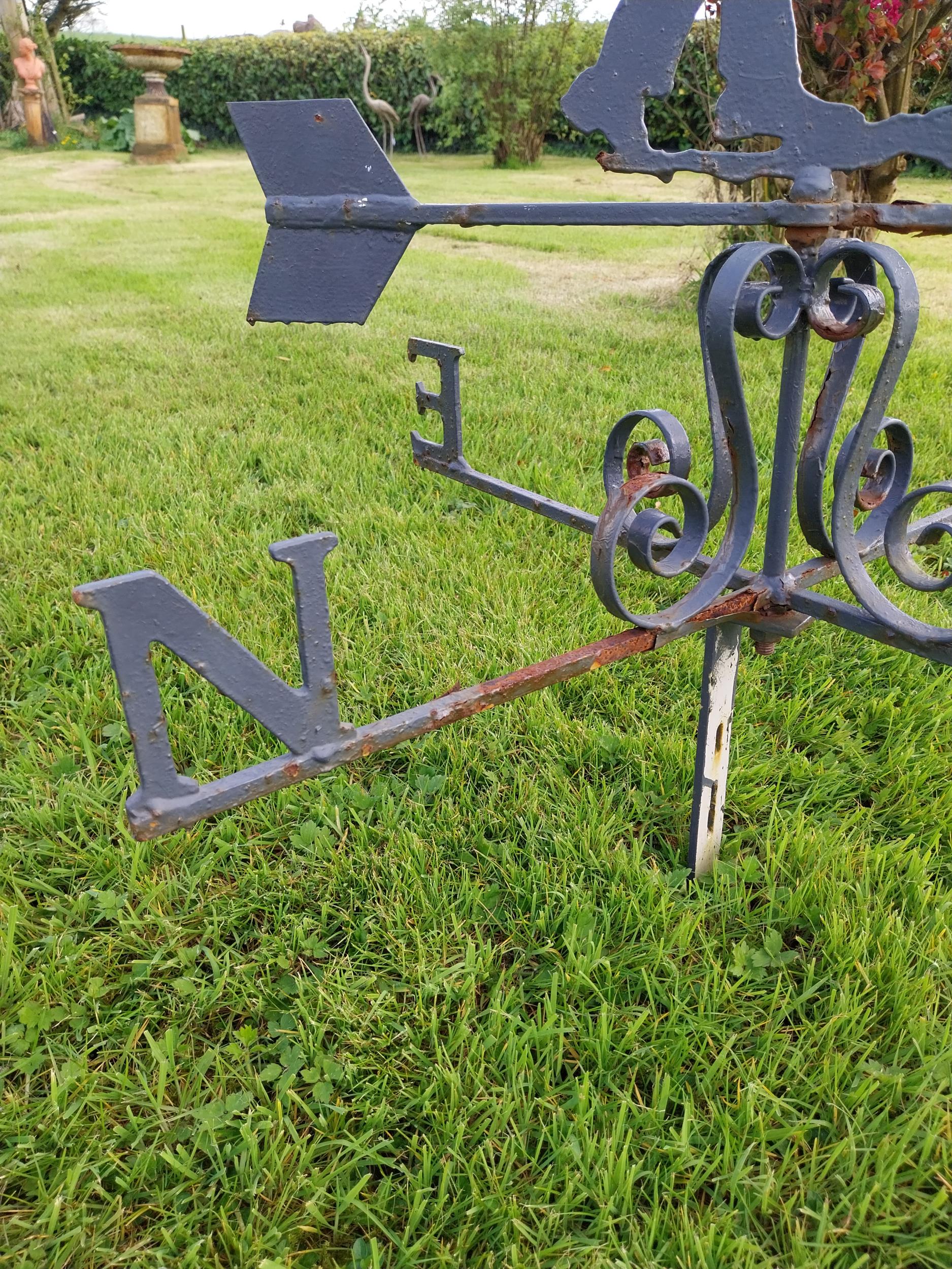 Wrought iron weather vane Golfer {93 cm H x 80 cm W x 80 cm D}. - Image 4 of 4